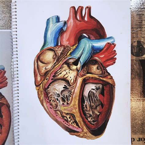 Medical Illustration Arte De Anatomía Dibujo De Corazon Humano