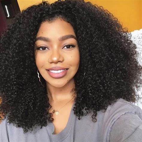 Afro Kinky Curly Human Hair Lace Front Wigs For Black Women Uk