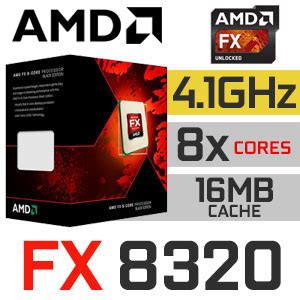 We compare the specs of the amd fx 8320 to see how it stacks up against its competitors including the amd fx 6300, amd fx 8350 and amd fx 8320e. AMD FX 8320 Processor