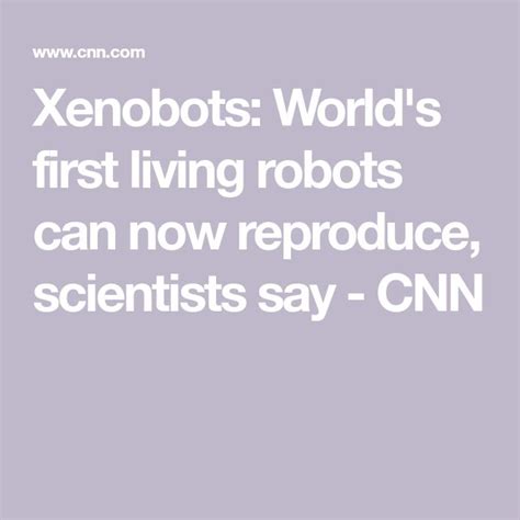 Worlds First Living Robots Can Now Reproduce Scientists Say Cnn