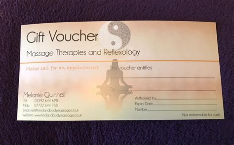 T Vouchers Mind And Body Massage Horndean