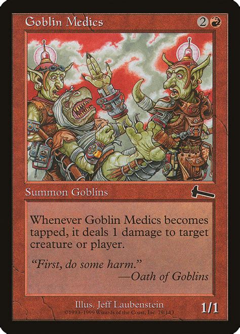 While the card looks simple (and perhaps bad) on its surface, goblin guide has been an archetype staple for modern's entire life span, and it's not a surprise to see why. Goblin Medics · Urza's Legacy (ULG) #79 · Scryfall Magic: The Gathering Search
