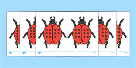 Free Ladybird Cut Outs With Spots 11 20 Teacher Made