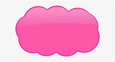 Pink 3d Cloud Thought Bubble Vector Clip Art Pink Cloud Clip Art