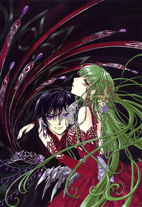 Code Geass Official Clamp Artwork Lelouch And C C R Codegeass