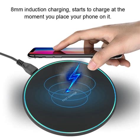Led Qi Wireless Ultra Slim Fast Charger Charging Stand Dock Pad 10w For