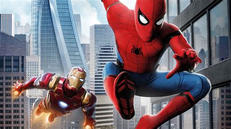 Download 2048x1152 Wallpaper Iron Man, Spider Man ...