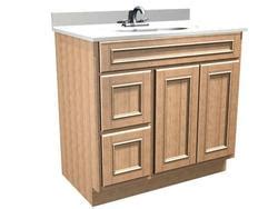 Light maple finish raised panel vanity. Briarwood Woodland 36"W x 21"D Bathroom Vanity Cabinet at ...