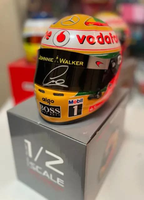 Lewis Hamilton Signed British Gp Silverstone Mclaren F1 12 Helmet Ltd