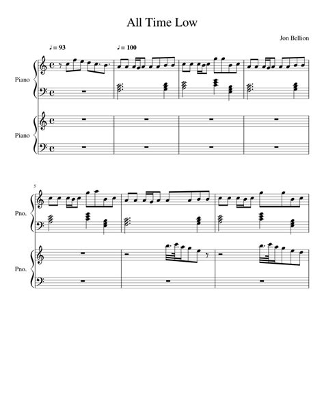 The sheet music is a great alternative if your student does not have an ipad at home. All Time Low Jon Bellion Piano sheet music for Piano download free in PDF or MIDI