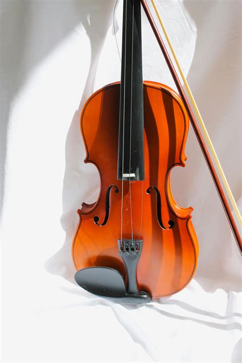 Brown Violin Leaning On Brown Wooden Cabinet · Free Stock Photo