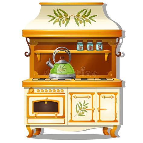 Choose from contactless same day delivery, drive up and more. Kitchen Stove Isolated On White. Vector. Stock Vector ...