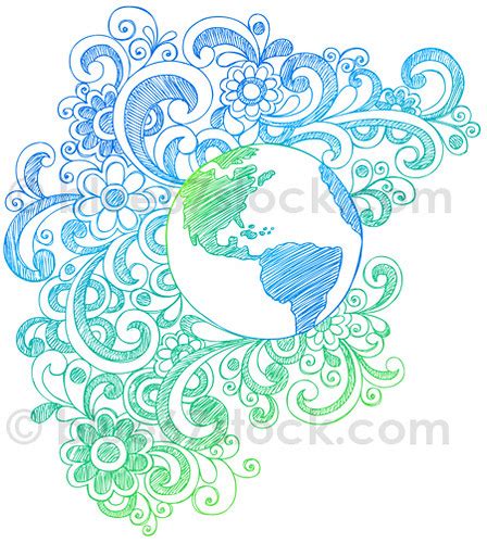 Hand Drawn Sketchy Planet Earth Doodle By Blue67design Flickr Photo
