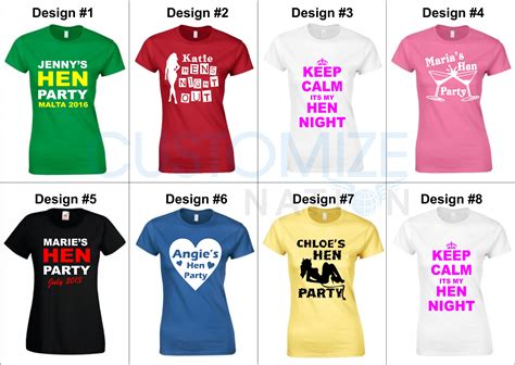 Hens Party T Shirts Customize Nation