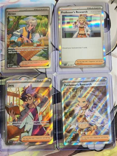 Pokemon Tcg Full Art Trainer Scarlet And Violet 4 Card Lot 1799