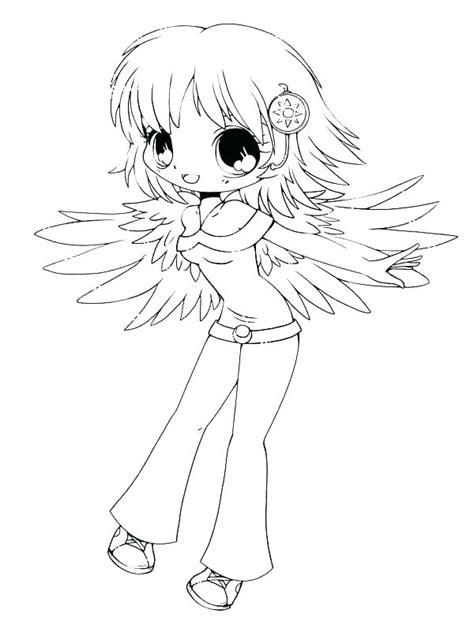 Cute Kawaii Anime Girl Coloring Pages Coloring And Drawing Coloring
