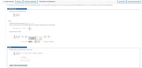 solved find the sum of the infinite series ∑k 1∞3 101 k