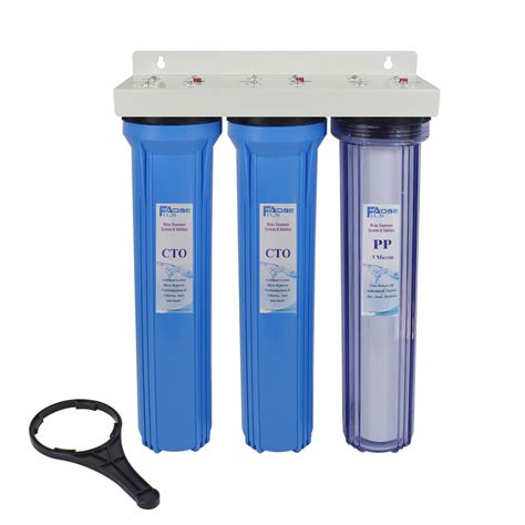 3 Stage Whole House Water Filter System With Pp Sediment And Premium Carbon Block Filter 1and5 M