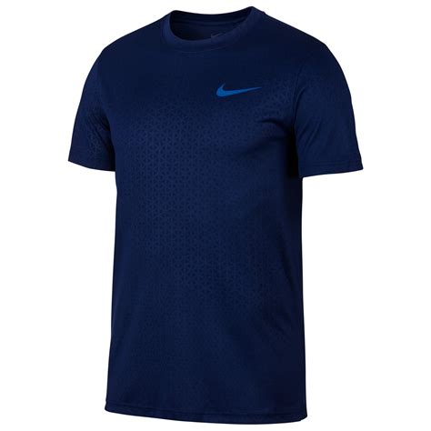 Nike Nike Mens Dry Fit Embellished T Shirt Blue Large