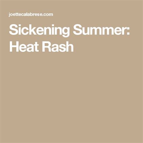 Sickening Summer Heat Rash Heat Rash Rashes Heat My Xxx Hot Girl