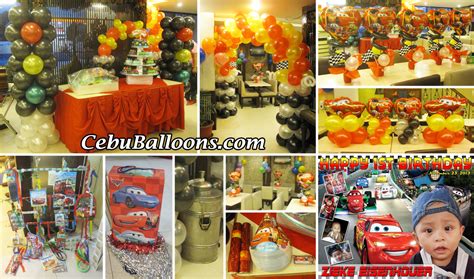 Car themed balloon decorations are perfect for kid's birthday party. Cars (Lightning McQueen) | Cebu Balloons and Party Supplies