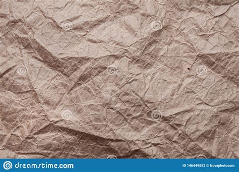 Crumpled Kraft Paper Texture Crumpled Recycled Old Brown Paper Stock