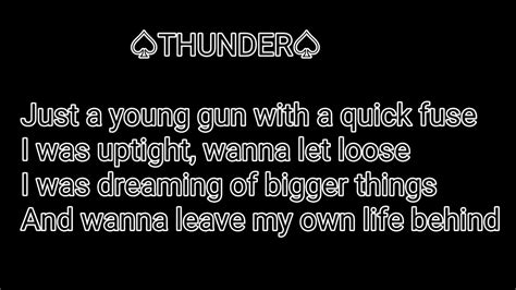 Imagine Dragons Thunder Lyrics Video Youtube
