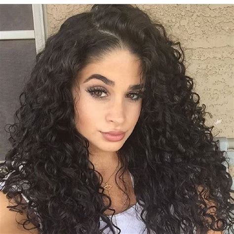 Curly Synthetic Lace Front Wigs Natural Black