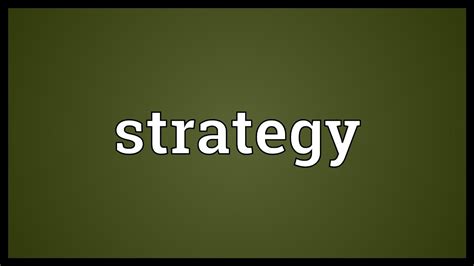 (definition of (it's) about time from the cambridge academic content dictionary © cambridge university press). Strategy Meaning - YouTube
