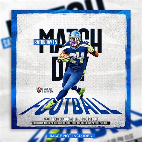 Premium Psd American Football Match Day Flyer And Social Media Post