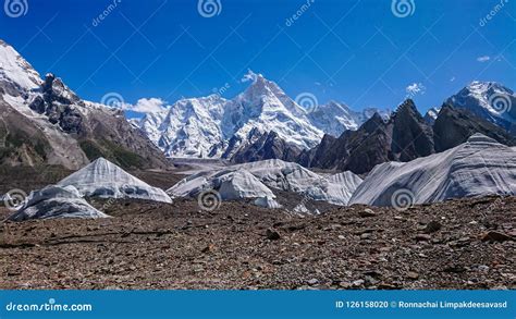 Beautiful K2 And Broad Peak From Concordia In The Karakorum Mountains