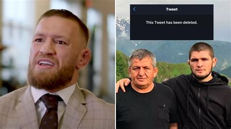 conor mcgregor deletes disgusting tweet about khabib s father in toxic outburst he s officially