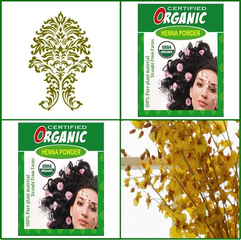 Qty 2 100g Certified Organic Henna Powder For Hair Color