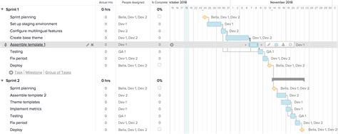 Gantt Chart For Software Development Project Chart Examples