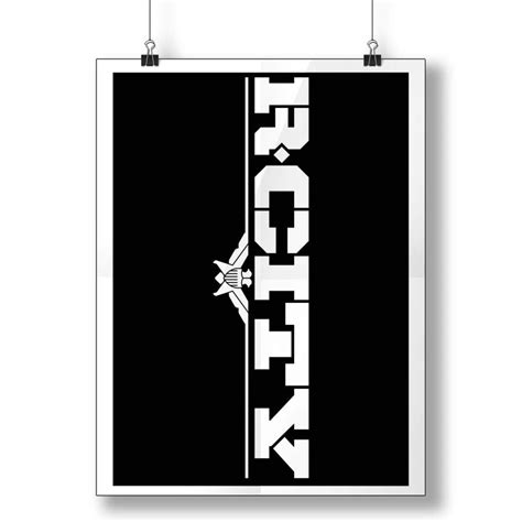 R City Logo Name Poster Poster Art Design