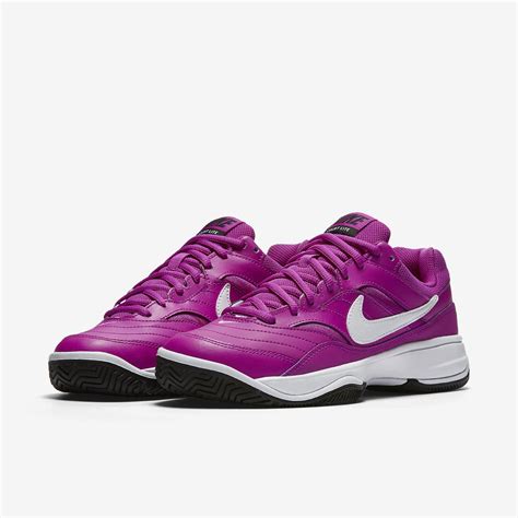 Nike Womens Court Lite Tennis Shoes Violetblack
