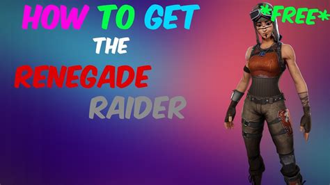 Renegade raider is a rare outfit in battle royale that could be purchased from the season shop after achieving level 20 in season 1. How to Get The Renegade Raider Skin for FREE in Fortnite ...