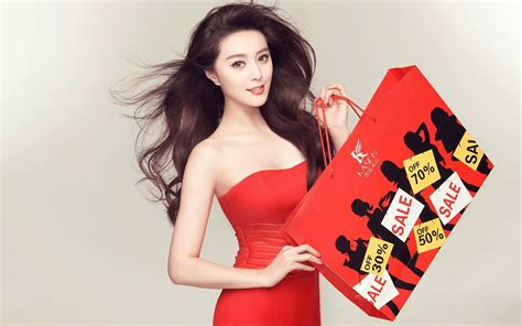Girls Beauty Photography Fan Bingbing Red Dress