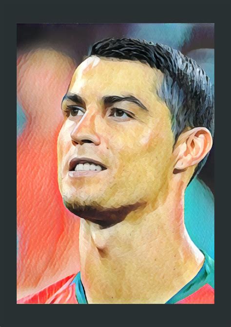 Cristiano Ronaldo Digital Art Print Football Poster Wall Etsy