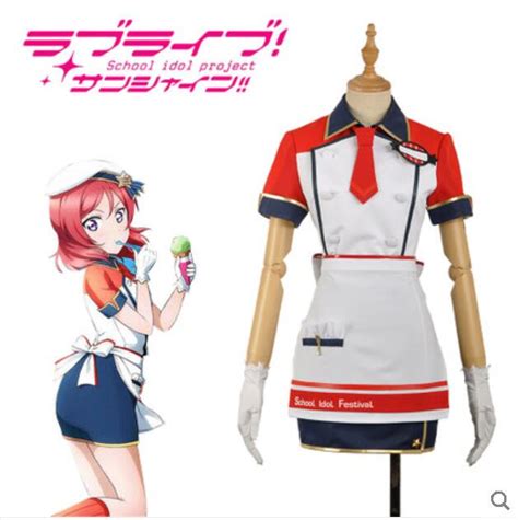 Anime Lovelive Cos Nishikino Maki Halloween Cosplay Female Ice Cream No Awakening Maid Costume