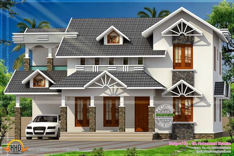 Nice Sloped Roof Kerala Home Design Indian House Plans Home Plans