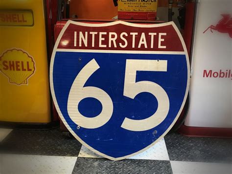 Original Us Interstate 65 Highway Sign The Old Collectors Garage