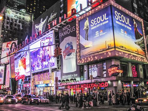Famous New York Landmark Times Square Night View Picture And HD Photos ...