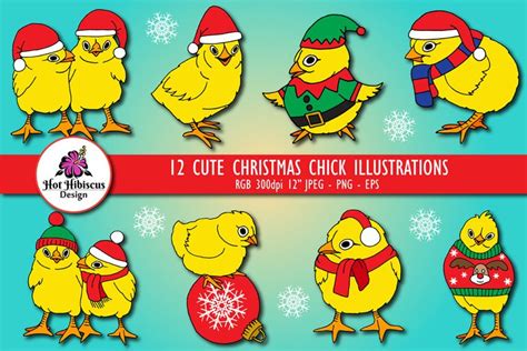 Christmas Chicken Clip Art