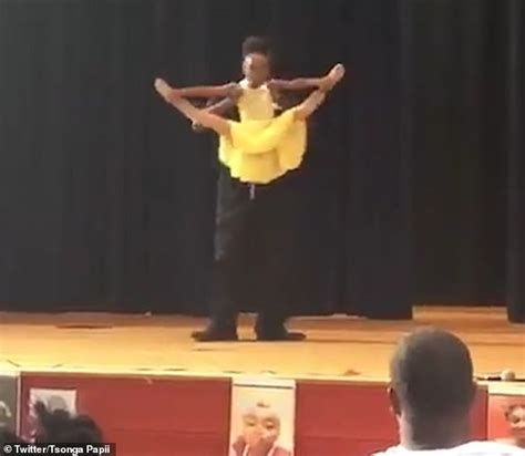 Father Joins His Tiny Daughter On Stage To Partner Her At A Dance Show