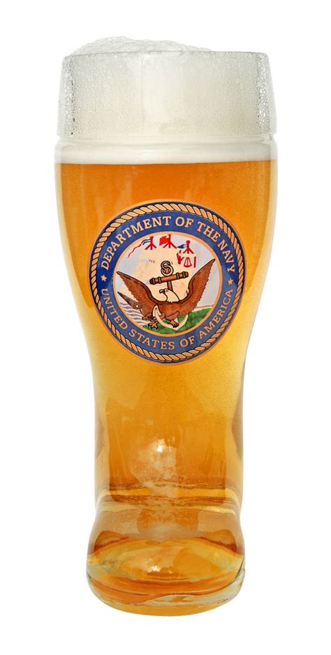Custom Engraved Us Navy Glass Beer Boot 1 Liter