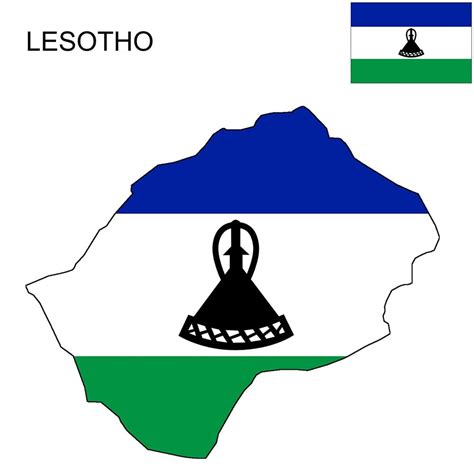 Lesotho Flag Map And Meaning Mappr