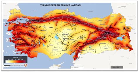 Türkiye fay hattı haritası Fay hattından geçen il ve ilçeler Kandilli