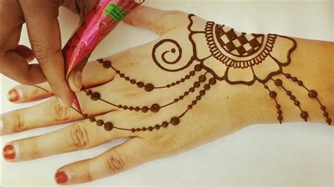Mehndi Designs For Beginners Step By Step For Front Full Hand Simple