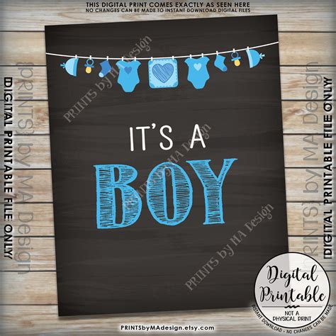 Its A Boy Sign Its A Boy Gender Reveal Sign Its A Boy Announcement